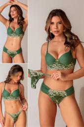 CJ173 CONJUNTO BICOLOR COM DUAS CALCINHAS